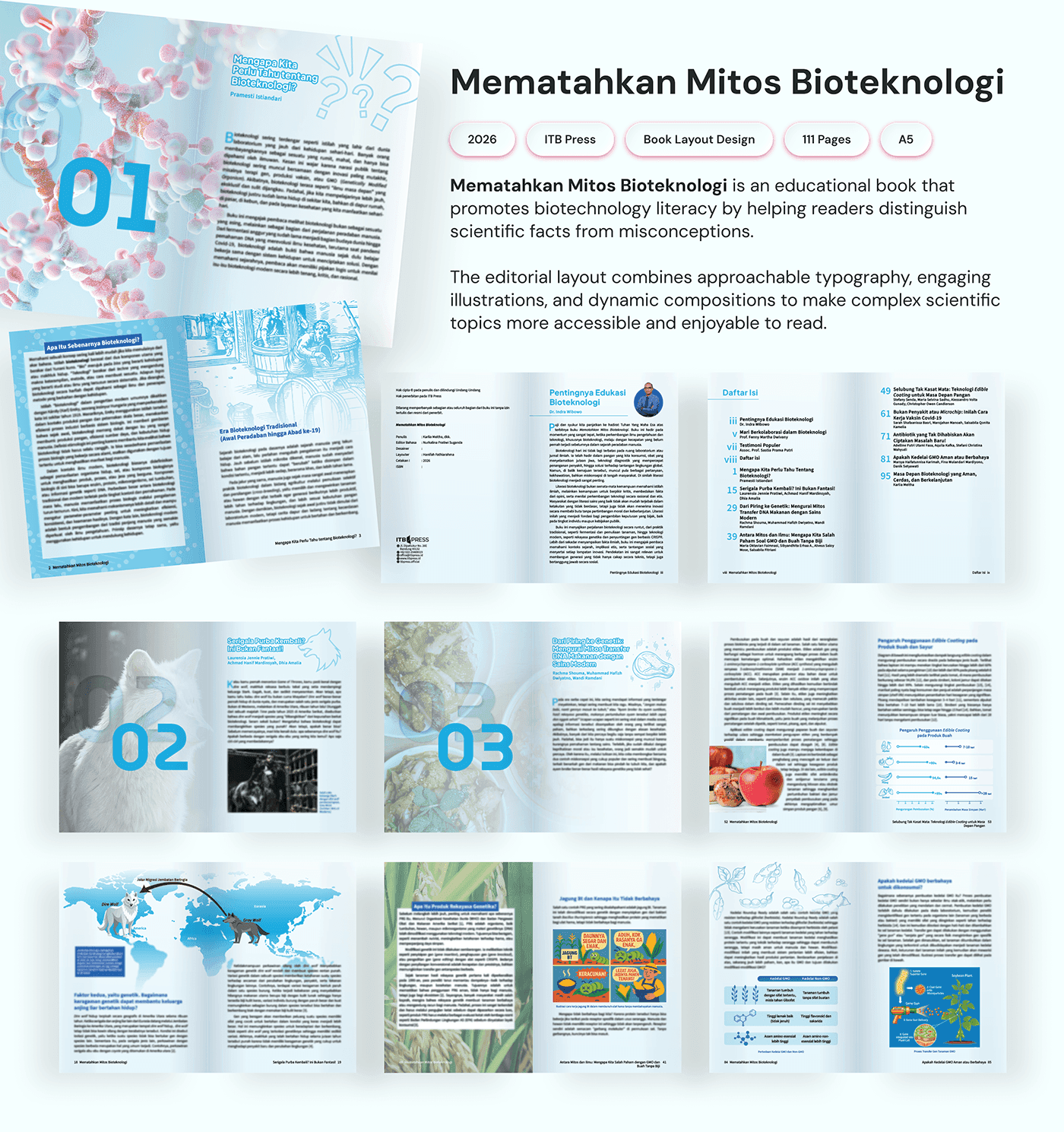 Mematahkan Mitos Bioteknologi editorial layout