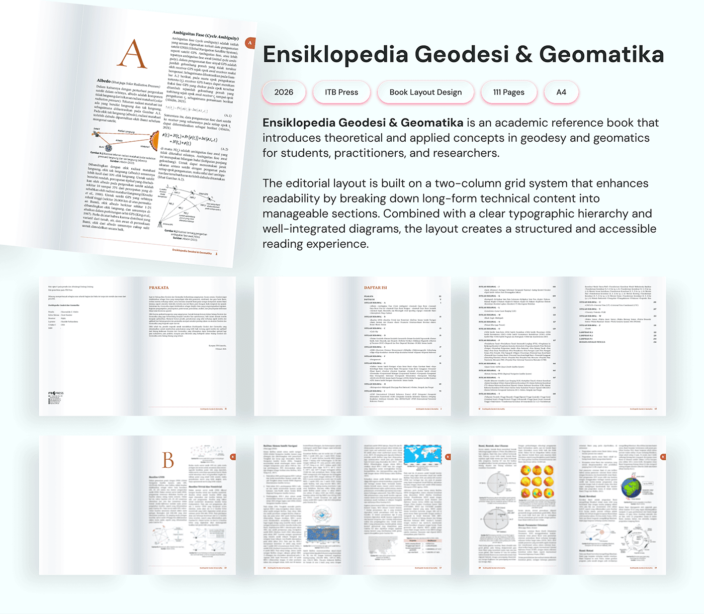 Ensiklopedia Geodesi and Geomatika book layout